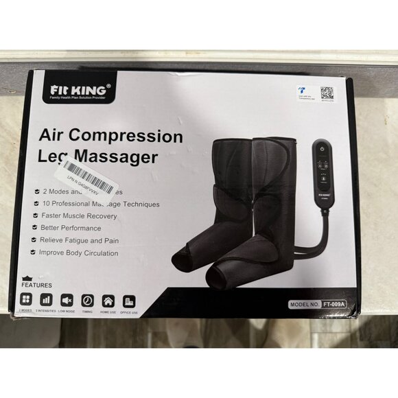 FIT KING Air Compression Leg Massager FT-009A With 2 Modes & 3 Intensities For P - Picture 1 of 7